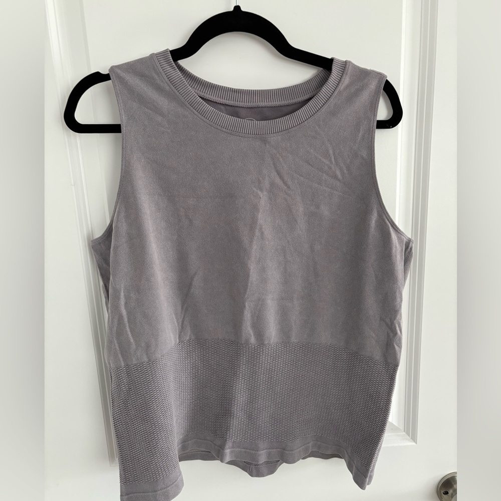 SAGE COLLECTIVE Mesh Boxy Seamless Tank Color Shark Workout Top Size L